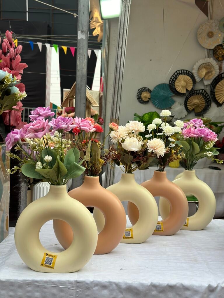 Artificial Flower with Donut Pot